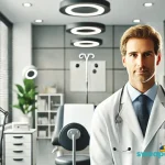Professionelles Bild von Dr. Anders Johansson, Facharzt für Urologie in einer modernen Arztpraxis mit medizinischer Ausstattung im Hintergrund.